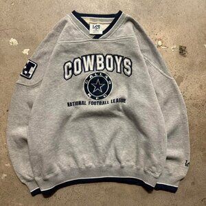 90s Vintage Dallas Cowboys Sweatshirt Size Medium NFL Lee Sports 80's